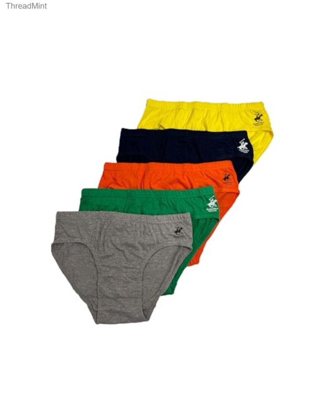 Men's 5 Pack Cotton Low Rise Briefs Breathable Everyday Underwear